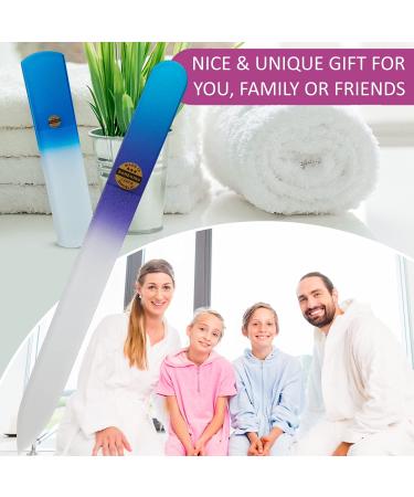Czech Crystal Glass Nail File Set with Velvet Case - Foot and Hand Callus Remover for Natural Nails - Alternative to Emery Board and Metal Files - Buy Online on GoSupps.com