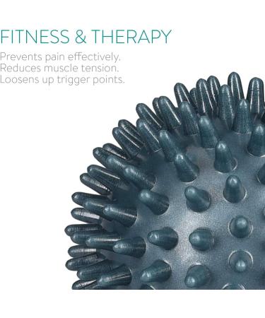 Navaris 3x Massage Ball Set - Hedgehog & Lacrosse Balls for Shoulder Back Foot & Hand Relief - Medium Hard Fitness Tools - Buy Online on GoSupps.com