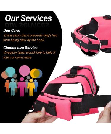 Vivaglory Ripstop Dog Lifeguard Vest | XS Neon Rosa | Enhanced Buoyancy & Visibility for Small to Medium Dogs | International Shipping Available - Buy Online on GoSupps.com