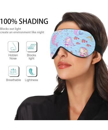 Light Blocking Eye Mask for Adults - Adjustable & Breathable | Perfect for Travel, Yoga, Meditation, and Office Deep Sleep | Comfortable and Cute Mermaid Design - Buy Online on GoSupps.com