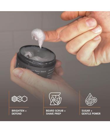 Stubble & Stache Exfoliating Probiotic Charcoal Sugar Scrub for Men - Deep Cleanse Natural Pore Minimizer Pre-Shave Wash Daily Use - 3.4 fl oz - Buy Online on GoSupps.com