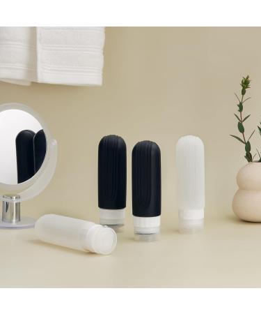 Essential Sphere Silicone Travel Bottles Set - 4 Pack 90ml BPA Free Refillable TSA Approved with Transparent Bag - Perfect for Hand Luggage - Buy Online on GoSupps.com