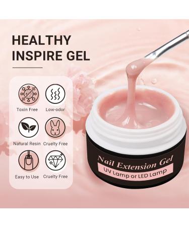  sularpek Sularpek 2-pack of 15ml HEMA and TPO-free nail gels for nail extension repair and strengthening (milky pink) - Buy Online on GoSupps.com