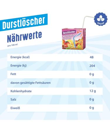  Durstl scher Durstl scher Multivitamins 12 x 500 ml: refreshing drink with 12 fruit juice no deposit bag vegan non-carbonated fruit juice drink ideal for - Buy Online on GoSupps.com