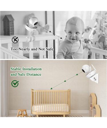 2 Pack Adjustable Angle Baby Monitor Wall Mount for Motorola, Arlo, Infant Optics DXR-8 - Easy Installation, Perfect Angle (Camera Not Included) - Buy Online on GoSupps.com