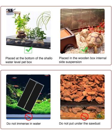 Cihely 7W Reptile Heating Mat - Waterproof Adjustable Vivarium Warmer Pad with Temperature Control for Reptiles, Turtle, Snakes, Lizard, Gecko - Pet Tank Heater - Buy Online on GoSupps.com