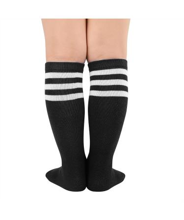 American Trends Kids Soccer Socks - Knee High Tube Long Socks for Boys Girls, 1 Pack (6-9 Years), Black White - Buy Online on GoSupps.com