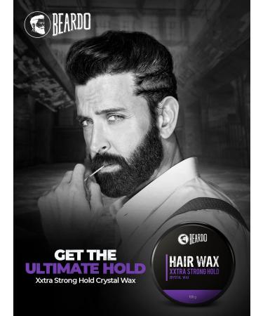 Beardo XXtra Stronghold Hair Wax 100 gm | Crystal Hair Wax for Men | Extra Strong Hold & Glossy Finish | Best Hair Styling Product - 3.4Fl Oz - Buy Online on GoSupps.com