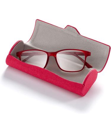 FEFI Sturdy Hardcase Glasses Case - Colorful Blue Linen Look | Durable & Stylish Eyewear Protection - Buy Online on GoSupps.com