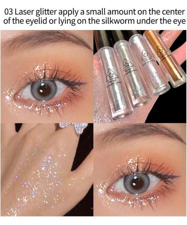 Liquid Eyeshadow | Eyeshadow Eye Makeup Brilliant Gel Highlighter Shimmer Shadow Brighten Eyes Make Up Sritob 03# Mermaid - Buy Online on GoSupps.com