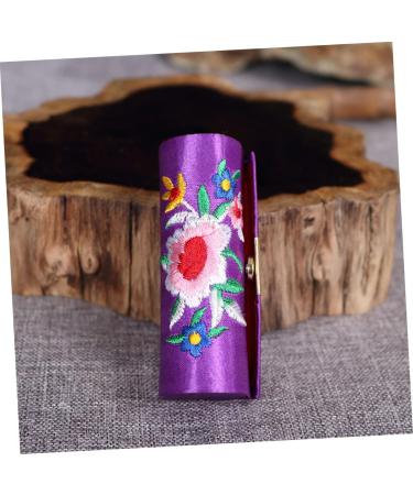 Zerodeko 3pcs Lipstick Organizer Lipstick Gift Holder Lipstick case Mirror Stand Blue Wallet Mirror Brackets Embroidered Makeup Box - Buy Online on GoSupps.com