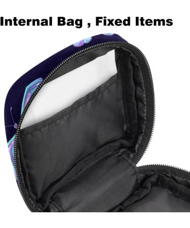 Period Pouch: Teen Girls Sanitary Napkin Storage Bag - Purple Blue Butterfly Design - Buy Online on GoSupps.com