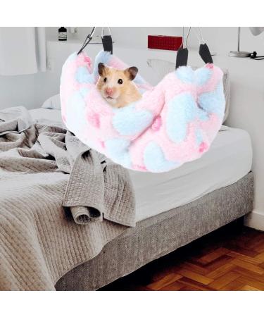 Mipcase 1pc Pet Sleeping Bag Guinea Pig Bedding Hamster Cage Hanging Nest Pet Hanging Bed Squirrel Hook up 36X34CM Blue - Buy Online on GoSupps.com