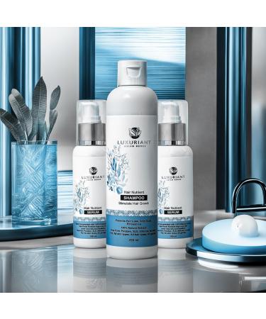 Luxuriant Asian Herbs Hair Growth Shampoo & 2 Serums | Promotes Healthy Hair Growth | Anti-Dandruff, Moisturizing & Thickening Solutions | For All Hair Types (1 x 250ml)