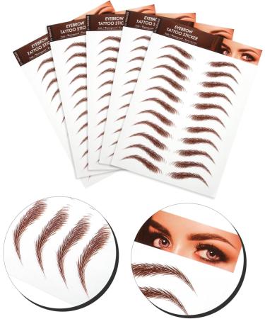 CANIGHT 5 Sheets authentic eyebrow sticker eyebrow stickers shaping eyebrow stickers costume - Buy Online on GoSupps.com