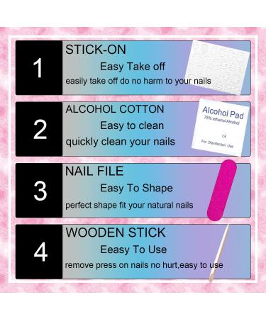 Valentine s Day Press On Nails | Short Square Fake Nails with Red Heart Design - 24Pcs Acrylic Glossy Stick On Nails for Women - Buy Online on GoSupps.com