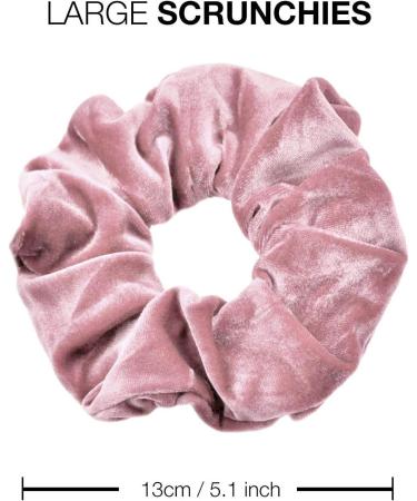 2PCS Large Velvet Hair Scrunchies in Dusky Pink for Women, Girls, and Kids - Buy Online on GoSupps.com