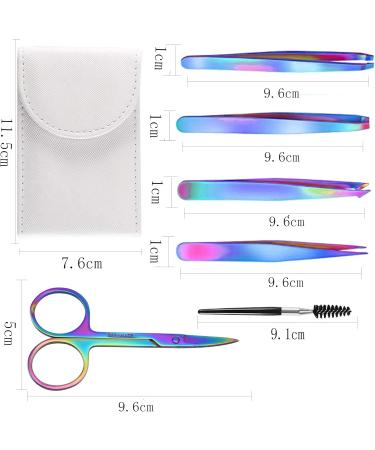 4-Piece Professional Stainless Steel Tweezers Set - Eyebrow Eyelash & Splinter Tweezers for Precision Grooming - Buy Online on GoSupps.com