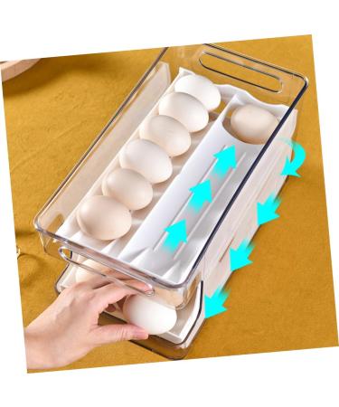 Yardenfun Egg Holder Box Refrigerator Holder Double-layer Capacity Egg Organizer Container Dispenser Kitchen Fridge Egg Storage - Buy Online on GoSupps.com