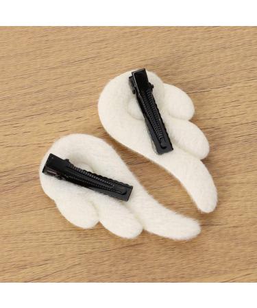 Lurrose 1 Pair of Angel Wings Hair Clip Plush Angel Wings Hair Clips Cartoon Hair Barrettes Cosplay Accessories for Girls Women (White) - Buy Online on GoSupps.com