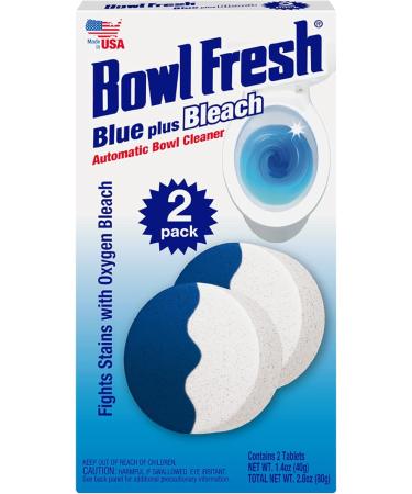 Bowl Fresh Blue Plus Bleach Automatic Toilet Bowl Cleaner Tablets - 10 Pack | Powerful Toilet Freshener with Borax & Bleach - Ships Internationally - Buy Online on GoSupps.com