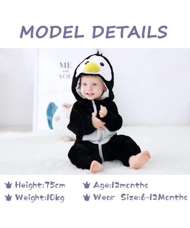 COOKY.D Unisex Winter Animal Hooded Baby Romper | Black Bird | 6-12 Months - Buy Online on GoSupps.com