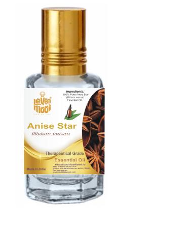 LEVENMOOI Anise Star (Illicium verum) Pure & Natural Therapeutic Grade Essential Oil Glass Without Dropper (5ml)