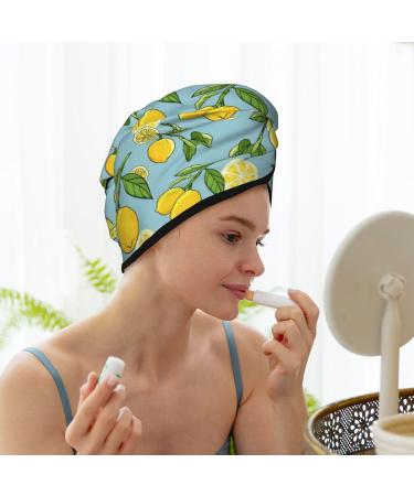 Hair Towel Wrap - Quick Drying Turban with Button - Lemon Color | Hair Drying Solution for All Hair Types - Buy Online on GoSupps.com