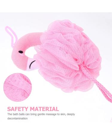 Lurrose 3Pcs Cartoon Flamingo Bath Sponge Loofahs - Fun Body Scrub Mesh Balls for Kids & Hotel Showers - Buy Online on GoSupps.com