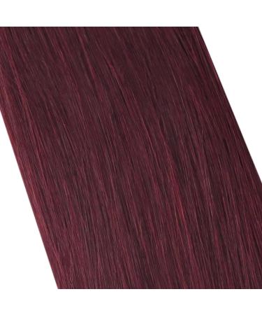 Moresoo 12 Inch Burgundy Red Tape in Hair Extensions - 100% Real Human Hair Remy, Invisible Tape-in Extensions - 20 Pieces/30g #99J - Buy Online on GoSupps.com