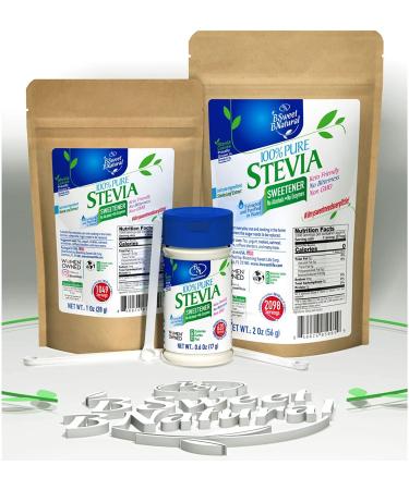 Stevia Powder 100% Pure 0.6 Oz - Green Leaf Extract, 620 Servings, Zero Calorie, Keto Friendly - No Artificial Sweeteners | 0.6 Ounce (Pack of 1) - Buy Online on GoSupps.com