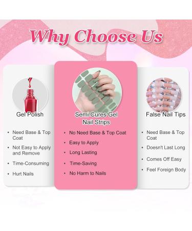 Buy CBOIC 22PCS UV Gel Nail Film - Semi-Hardened Nail Polish Stickers in Spring Green Long-Lasting Gel Nail Films for Women & Girls - Buy Online on GoSupps.com