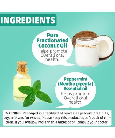 Whitening Oil Mouthwash - Natural Ayurvedic Coconut Peppermint Oil for Teeth Whitening | 237ml - Buy Online on GoSupps.com