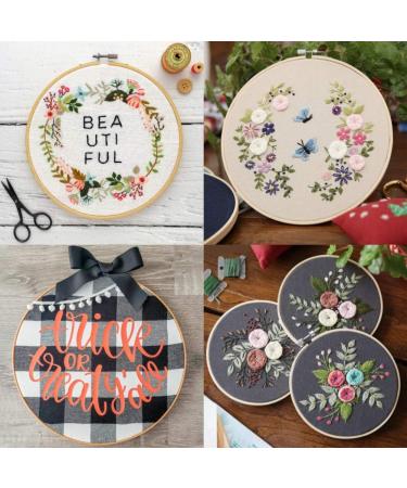 Bamboo Embroidery Hoops Set - 6PCS Circle Cross Stitch Rings for Holiday Ornaments & DIY Crafts - Sizes 4.7 to 10.6 - Handcrafted Sewing Accessories - Buy Online on GoSupps.com