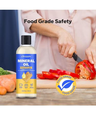 Choppie Food Grade Mineral Oil (10.14 fl. oz) - Best Oil for Cutting Boards & Butcher Blocks | Maintain Wooden & Bamboo Surfaces Prevent Drying & Cracking - Buy Online on GoSupps.com