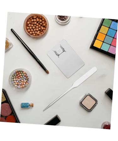 Palette Stick Scraper & Foundation Blending Tray - Essential Makeup Tools for Artists | 2 Sets Makeup Mixing Ring & Stainless Steel Supplies - Buy Online on GoSupps.com