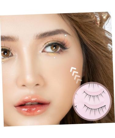 POPETPOP 5 Pairs Fake eyelashes Artificial Eyelashes Transparent Band Eyelash long eyelash Reusable Eyelashes Natural Look Eyelashes 3D Faux Lashes chemical fiber woman Japanese Acrylic - Buy Online on GoSupps.com