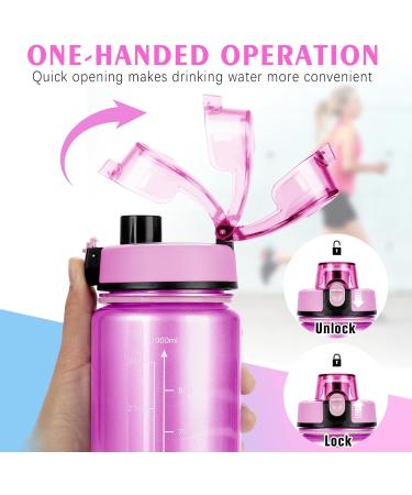 Buy Aoprel 1L Leak-Proof Sports Water Bottle with Filter - Ideal for Families Schools Offices and Outdoor Activities - Red-Blue Gradient - Buy Online on GoSupps.com