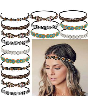 Elastic Headband with Rhinestone&Beads Decors Hair Hoop Women Wedding Party Taking Photo Headband 1 - Buy Online on GoSupps.com