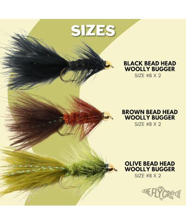 The Fly Crate Woolly Bugger Flies for Trout - Streamer Fly Fishing Assortment | Best Quality International Shipping - Buy Online on GoSupps.com
