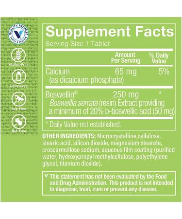 Buy Vitamin Shoppe Boswellia Serrata 250MG Extract for Cardiovascular & Joint Health - 120 Tablets - International Shipping Available - Buy Online on GoSupps.com