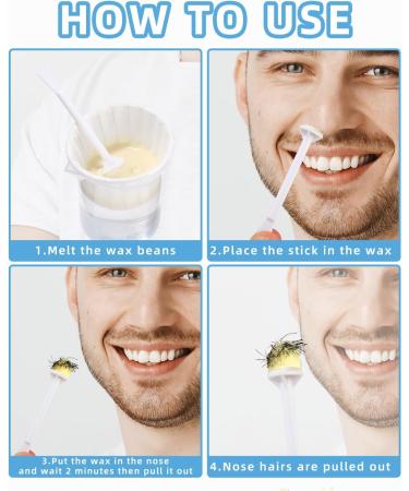 Nose Wax Kit Nose Wax Kit for Men and Women 100g Nose Hair Wax 20 Applicators Safe Tip Safe Fast Hair Wax for Nose Pai - Buy Online on GoSupps.com