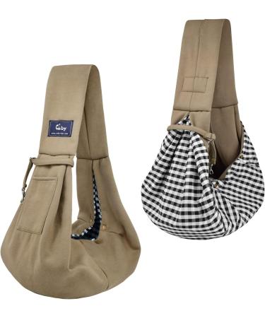 Buy Hand-Free Khaki Pet Carrier Bag - Breathable Cotton Travel Bag for Dogs & Cats - Buy Online on GoSupps.com