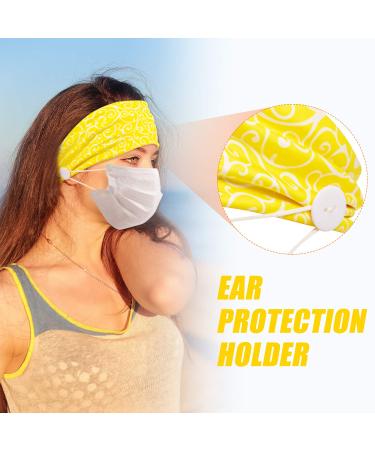10 Piece Button Headband Set for Men and Women - Multi-functional Hair Band with Ear Protection Holder and Soft Headwrap - Buy Online on GoSupps.com
