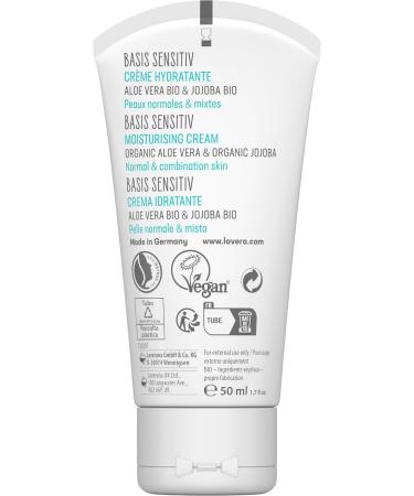 lavera basis sensitiv Moisturizing Cream - Moisturizing cream with organic aloe vera and organic jojoba - intensive hydration - moisturizes the skin - absorbs quickly - supple skin sensation - natural - Buy Online on GoSupps.com