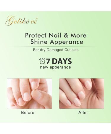 Gelike Organic Cuticle Nail Oil 15ml with Vitamin B & E - Moisturizing Essential Oil for Nail Care Repair & Growth - Convenient Dropper Design - Aloe Vera Infused - Buy Online on GoSupps.com