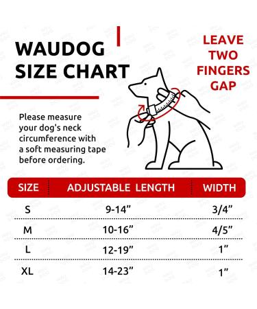 Waterproof Adjustable Dog Collar for Big Medium & Small Dogs | Waudog - Buy Online on GoSupps.com