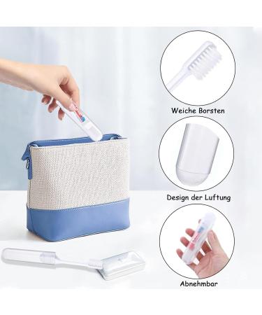 DGUSO Travel Toothbrush Set - 2 Piece Foldable Camping Toothbrush with Soft Bristles & Toothpaste for Adults - Ideal for International Travel - Buy Online on GoSupps.com
