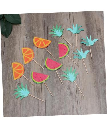 PRETYZOOM 24pcs Hawaii Fruit Toppper Top Hat Hawaii Toppper Fringe Child Cake - Buy Online on GoSupps.com