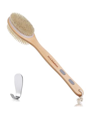 Slick- Shower Brush, Double Sided Shower Brush, Back Scrubber, Bath Brush, Back Brush, Back Brush Long Handle for Shower, Shower Brushes for Your Back, Bath Brush Long Handle for Shower - Buy Online on GoSupps.com